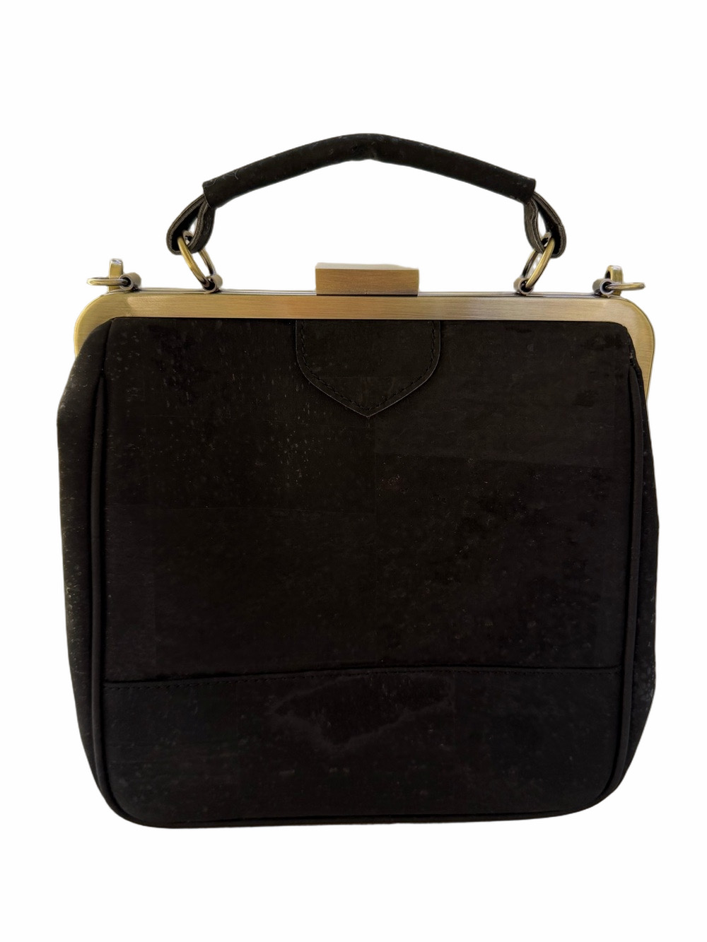 Laflore Paris Bebebark Convertible Purse Bag Backpack Black Cork EUC - Picture 6 of 16